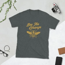 Bee The Change In Gold, Short-Sleeve Unisex T-Shirt