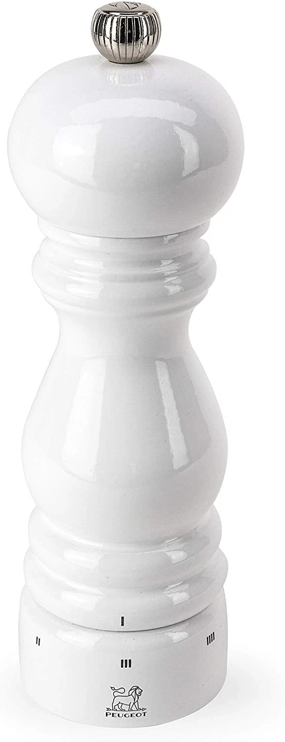 Peugeot Paris U'Select Pepper Mill, 7-Inch, White Lacquer