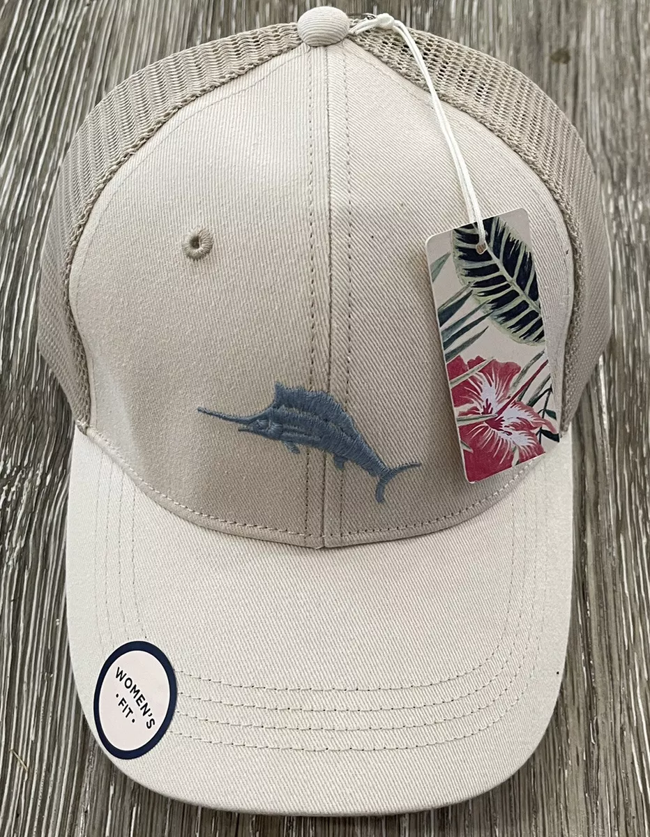 Tommy Bahama Womens White Cream Mesh Back Island Life Marlin Cap