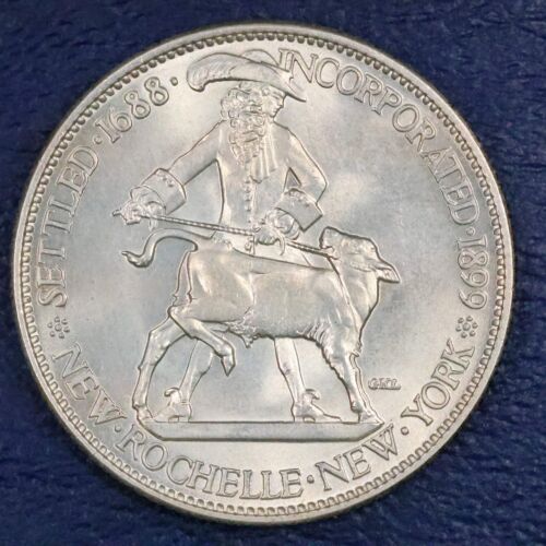 Nuevo medio dólar conmemorativo Rochelle NY 250 aniversario 1938 50c - Imagen 2 de 4