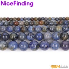 Natural Sunset Blue Dumortierite Round Beads Jewelry Making Bulk 15" 8mm 10mm
