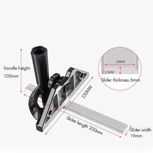 Replacement Table Saw Guide Miter Gauge Adjustable Angle Ruler Miter Gauge Tool - Picture 4 of 8