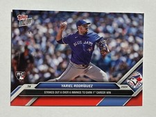 2024 Topps Now #393 Yariel Rodriguez RC Toronto Blue Jays RED Parallel 06/10