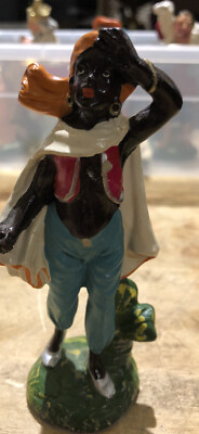 VINTAGE FONTANINI ITALY COMPOSITION CRECHE NATIVITY FIGURE SHEPHARD W/CAPE