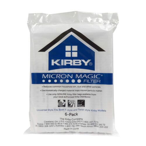 12 Kirby Vacuum Cleaner Bags F Style Universal  Micron Magic HEPA Cloth