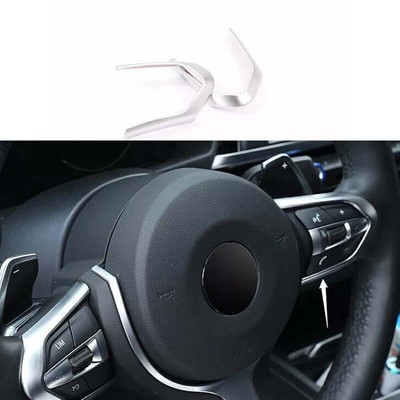Matte Silver Fit For BMW X1 F48 Cover Trim 2016-2021 Steering Wheel Button Frame