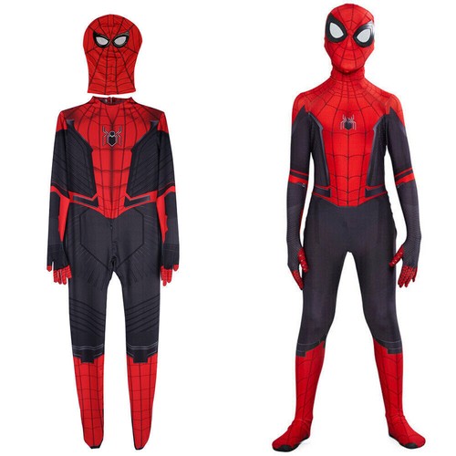 Kids Adults Spider-Man Far From Home Spiderman Zentai Cosplay Costume Suit Gifts - Picture 10 of 24