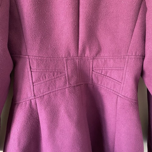 Jessica Simpson Women Coat Size Large Purple Peacoat Long Sleeve Zip Button - Picture 5 of 8