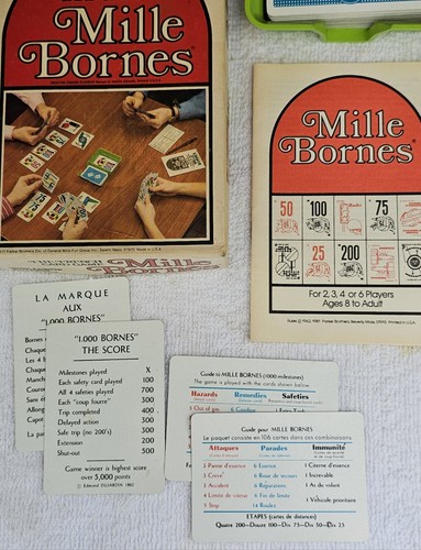 Vintage 1971 Parker Brothers French Card Game Used ONCE! L-NIB Mille Bornes L👀K - Picture 8 of 14