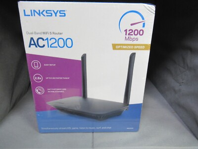 Linksys AC1200 Dual-Band Wi-Fi 5 Router - E5400 - Brand New Sealed