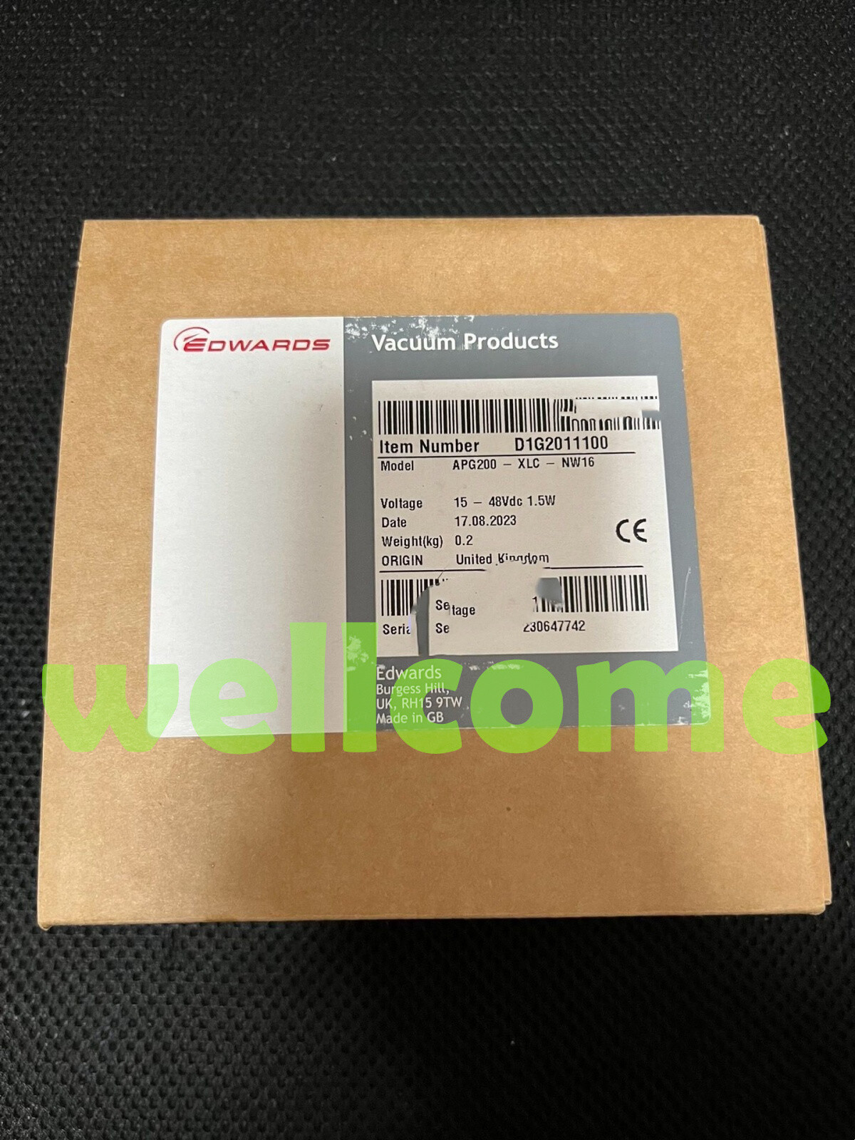 Edwards APG200-XLC-NW16 D1G2011100 vacuum meter