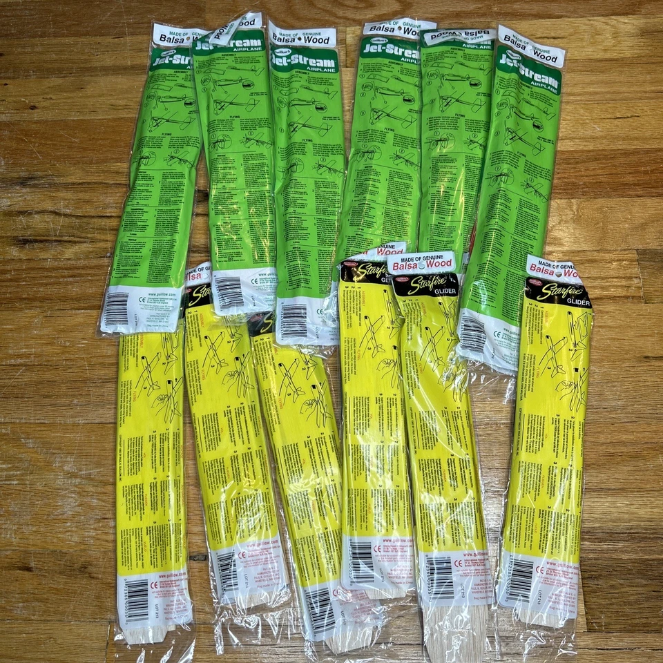 Lot 12 -6 Guillow’s Jet Stream & 6 Starfire Glider Rubber Band Airplane Toy - Image 3 of 4