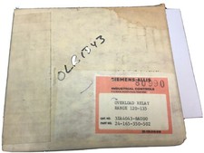 NEW SIEMENS-ALLIS OVERLOAD RELAY 3ZA404308AU00 120-135 AMP 600 VAC