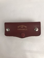 Vintage 1940&rsquo;s Souvenir Of Sandusky Ohio Leather Keychain Key Holder - Unused