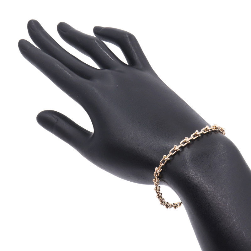 Tiffany & Co. Hardware Micro Link Bracelet Medium 18K RG