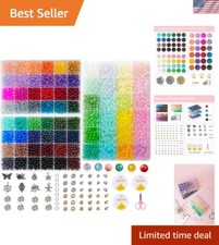 Versatile Jewelry Making Craft Kit with 3000 Crystal Glass Beads  Accessories