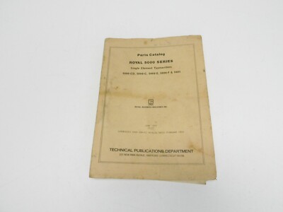 Vintage OEM 1979 Royal 5000 Series Parts Catalog 5000-CD, C, F, E, 5001