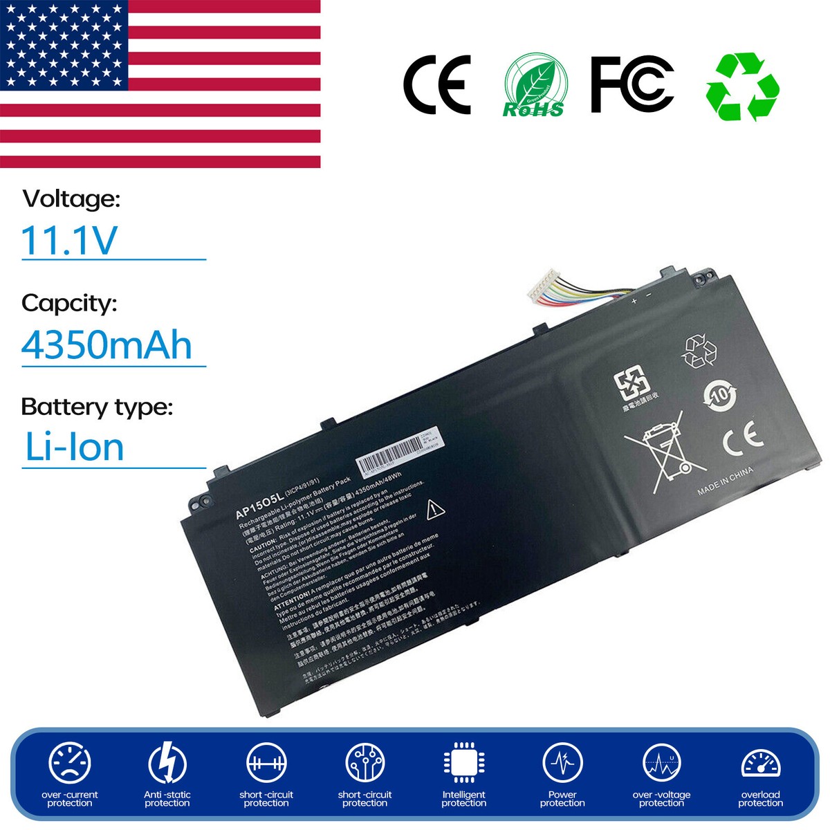 Battery for Acer Swift 1 sf114-32-p2pk Swift 1 SF114-32-N14Q 5 