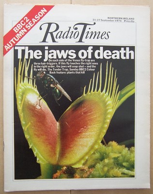 Radio Times/1974/Venus Fliegenfalle/The Pallisers/Mozart/Waltons/M*A*S*H/Paper Moon/