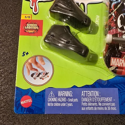 2024 Hot Wheels Skate Marvel VENOM Fingerboard Set Screen Legends RARE HTF NEW - Picture 5 of 11