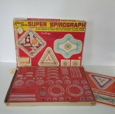 Vintage 1969 Kenner Super Spirograph Plus 2400 - 45 parts 