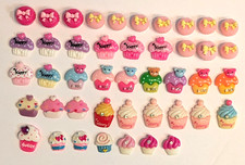 Flatback Embellishments - Assorted Cupcakes - Different Sizes - 44 Pieces