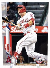 2020 Topps Opening Day base #90 MIKE TROUT Los Angeles Angels
