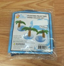US Pool Supply Single Floating Palm Tree Drink Holder NIP  READ 