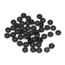 100pcs Stainless Steel Black Flat Round Beads Spacer Beads for Jewelry Making