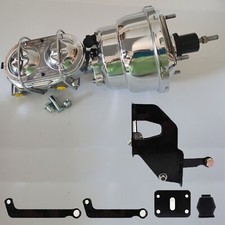 For 1962 1972 Mopar A B E Body Chrome 7" Dual Power Brake Booster Conversion Kit