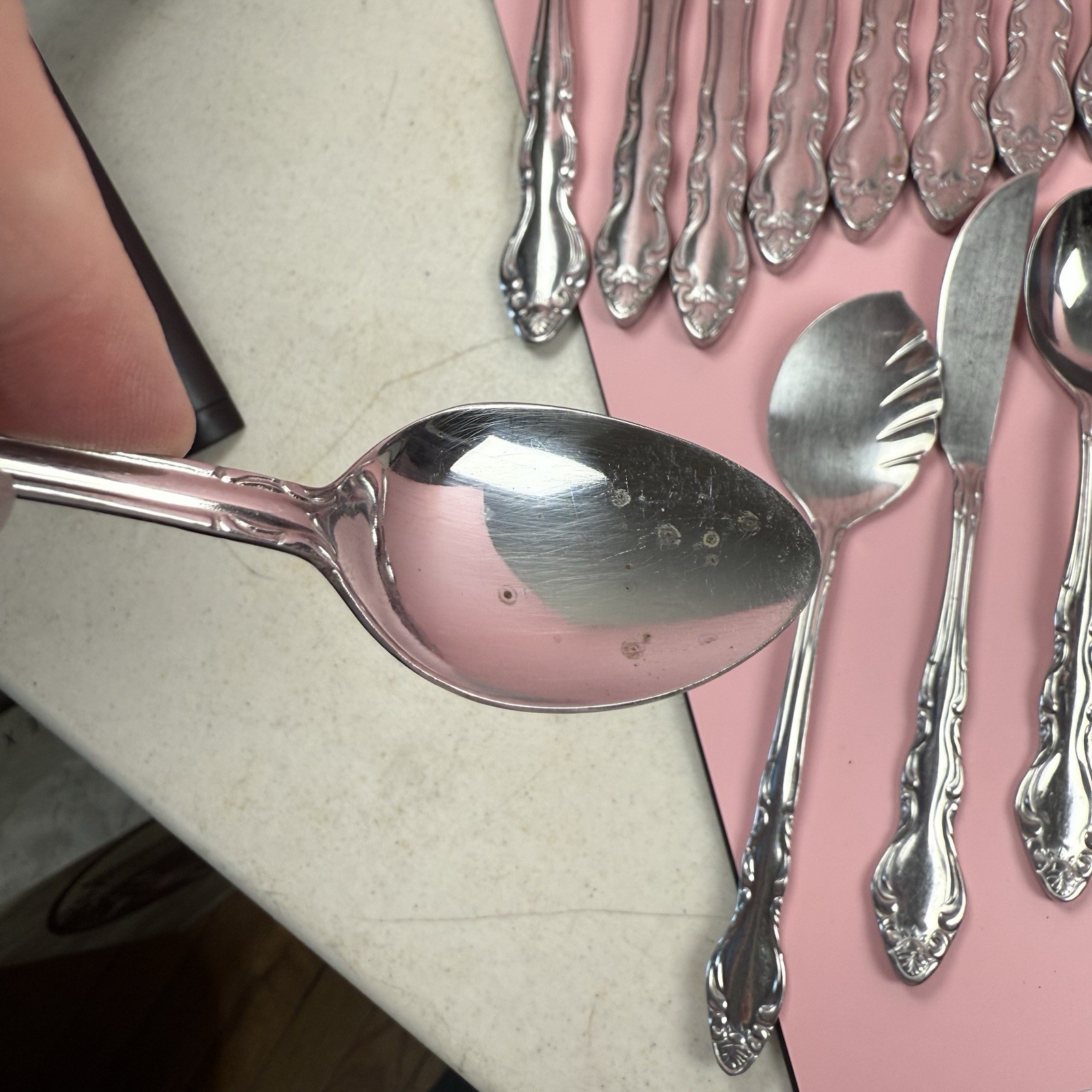 Carlyle CAY1 Full 7 Pc Set & Serve Ware Set 62 Piece Stainless Flatware Japan