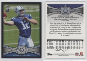 2012 Topps Chrome Black Refractor /299 Andrew Luck #1 Rookie RC