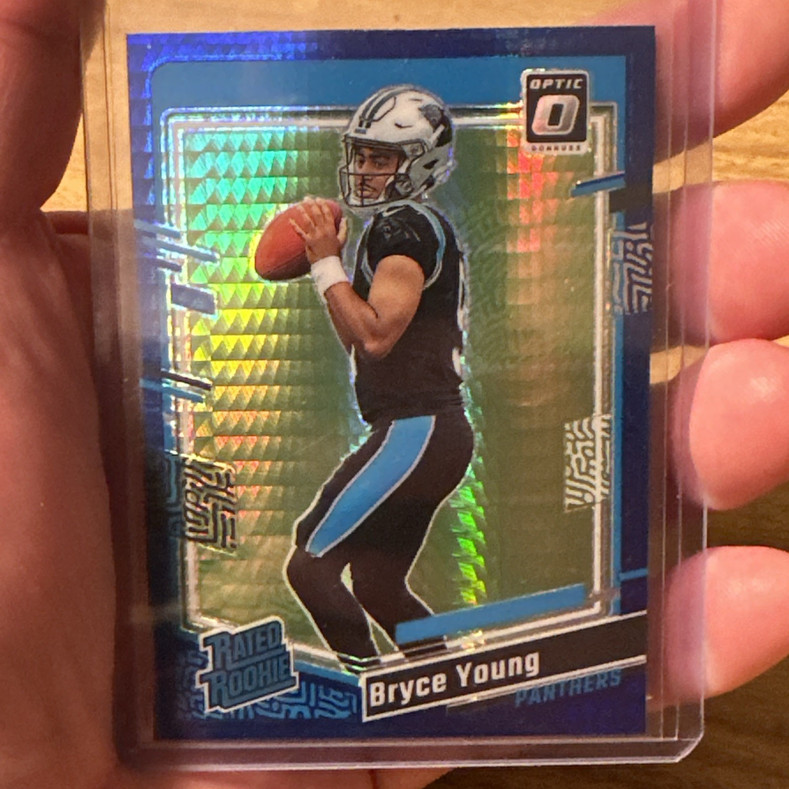 2023 Panini Donruss Optic - Rated Rookie Bryce Young #213 Blue Hyper Prizm (RC)