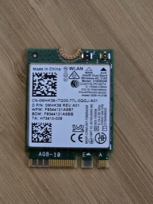 Intel Dual Band Wireless-AC 3165 NGFF WiFi Bluetooth 4.0 Card: For Parts/Repair