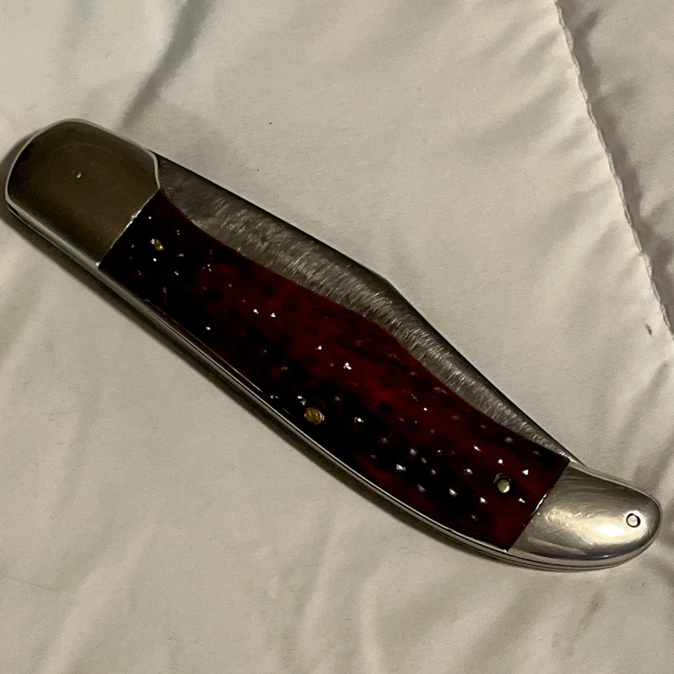 Case XX 1940-1964 Redbone Folding Hunter 6265 Sab Great Snap No Cracks Or Chips! - Image 2 of 4