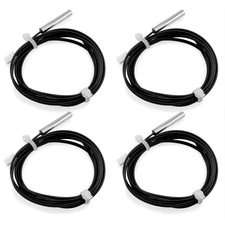 4pcs NTC 10K Temperature Sensor Probe Stainless Steel