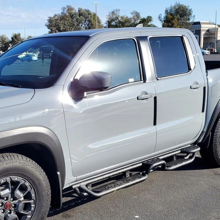 For 2005-2026 Nissan Frontier Crew Cab Drop Steps Black 4Step Bar Running Boards Foto 2 de 4