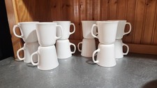 Lot of 12 Vintage Corning USA White Mugs Cups Coffee 9 OZ