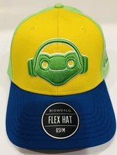 NEW Overwatch Lucio Multicolor Embroidered OSFM Bioworld Flex Fit Hat Cap 