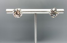 Sterling Silver, 9mm CZ Stud Earrings