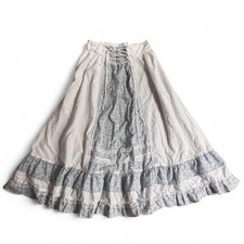 Gunne Sax Jessica McClintock Floral Lace Skirt Cottagecore Vintage Prairie Sz.XS