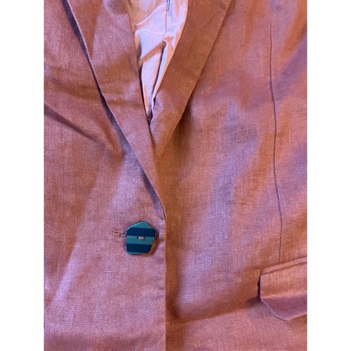 Farm Rio Burnt Orange Linen Blazer Large NWOT - Picture 7 of 11