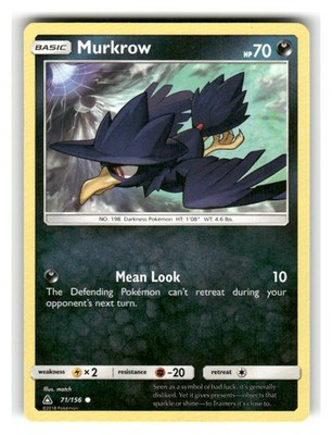 Murkrow 71/156 Common Ultra Prism Pokemon Lightly Played