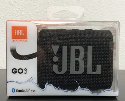 JBL GO3 Portable Waterproof Wireless Speaker - Black - Brand New Sealed