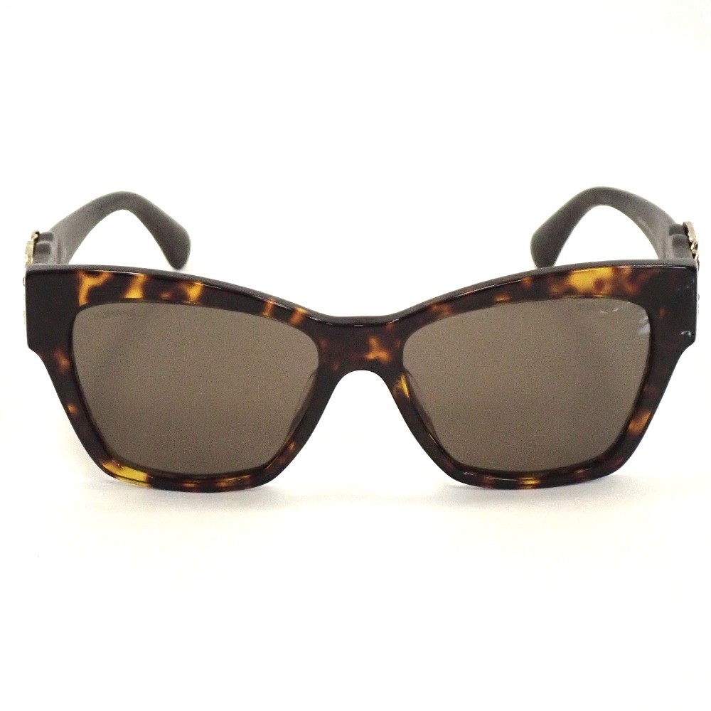 CHANEL Women's 5456-Q-A Tortoiseshell Cat Eye Sunglasses c.714/S6 Fashion-image