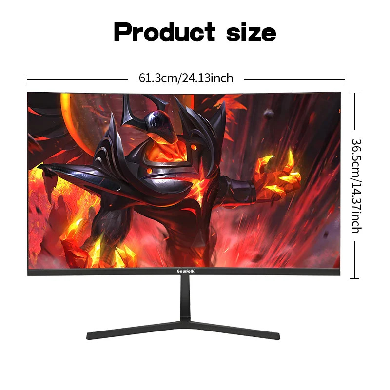 Monitor Curvo Gaming 27 Pollici 144Hz 180Hz Full HD HDMI – Eye Care Flicker Free