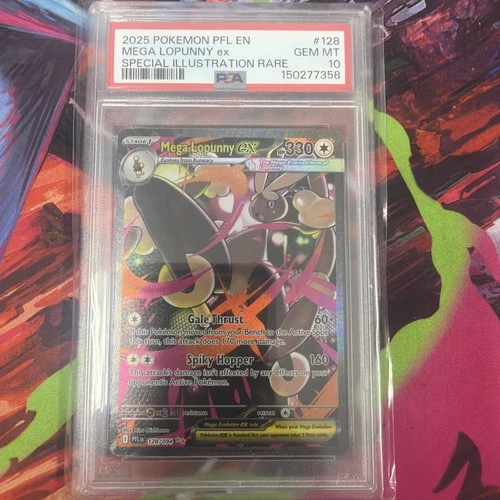 2025 Pokemon Mega Evolution Phantasmal Flames Mega Lopunny EX #128 PSA 10