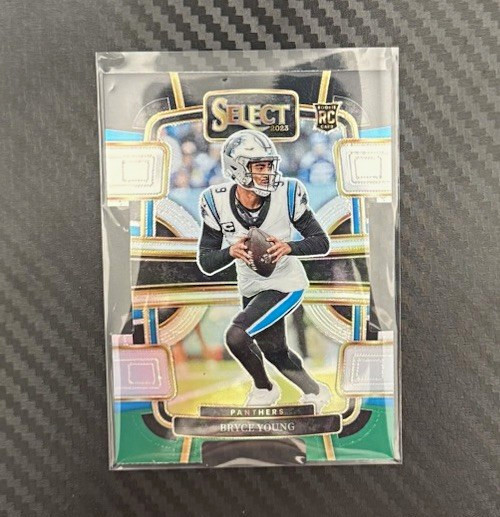 Panini 2023 Select Concourse Bryce Young Rookie Card #14 Black & Green Prizm
