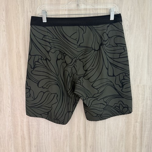 Pantalones Cortos Vuori Para Hombres 30 Infinity Boardshort Bañador Bermudas Verde Abstracto - Imagen 2 de 13