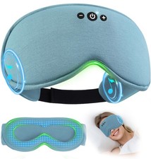 Bamboo Cotton Weighted Bluetooth Sleep Masks, 3D Weighted Sleep Masks with Bl...